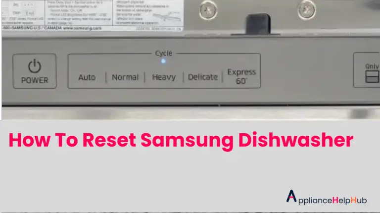 how to reset samsung dishwasher