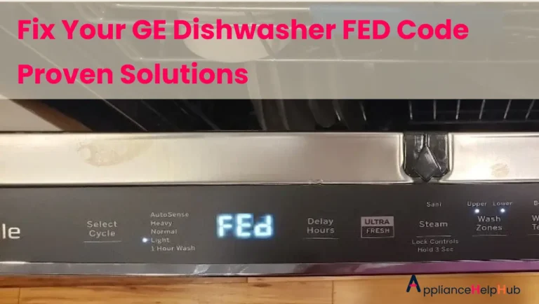 GE dishwasher FED code